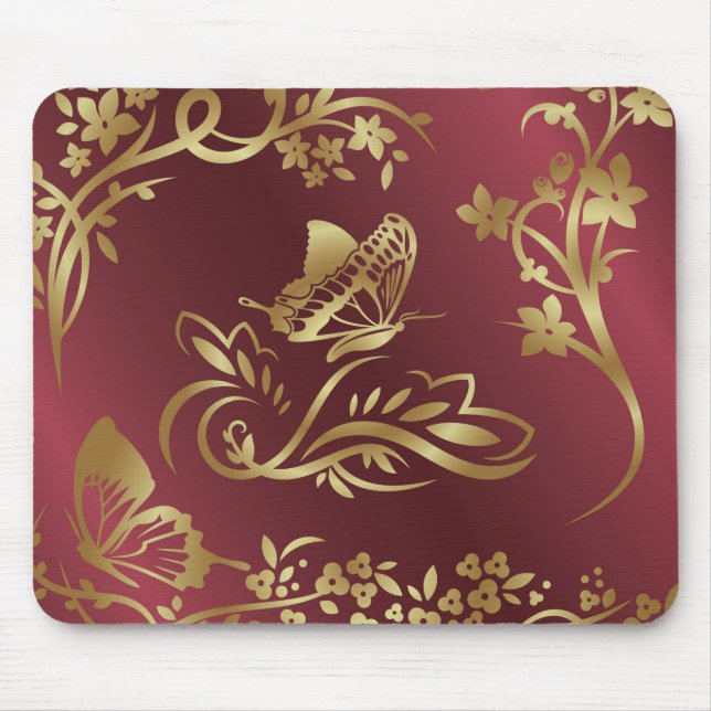 Goldener Schmetterling Mousepad (Vorne)