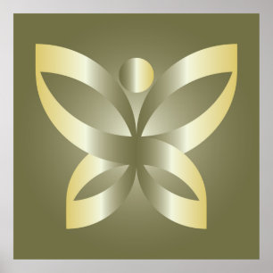 Goldener Schmetterling Poster