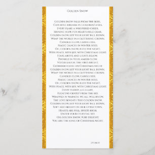 Goldener Schnee Dankeskarte