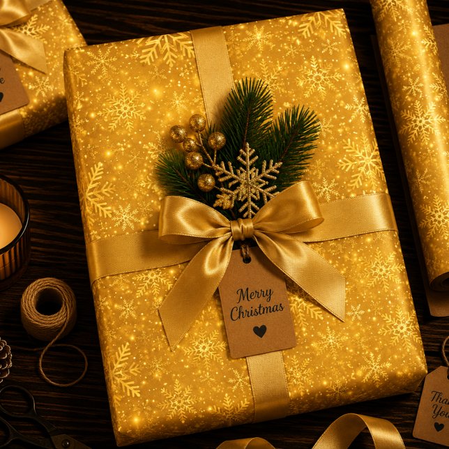 Goldener Schnee Geschenkpapier Set (Von Creator hochgeladen)