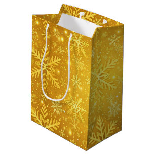 Goldener Schnee Mittlere Geschenktüte