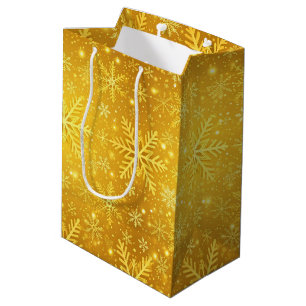 Goldener Schnee Mittlere Geschenktüte