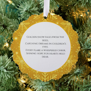 Goldener Schnee Ornament Karte