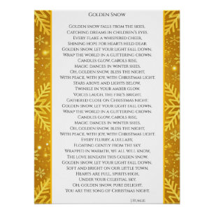Goldener Schnee Poster