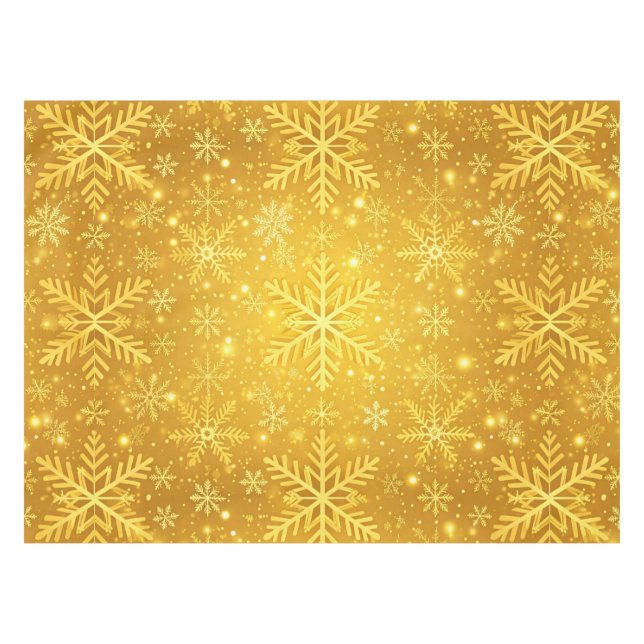 Goldener Schnee Tischdecke (Vorderseite (Horizontal))
