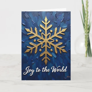 goldener Schneeflocke & Navy-Weihnachtskarte Karte
