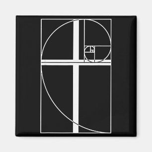 Goldener Schnitt Kreuz Christliche Fibonacci-Folge Magnet