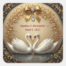 🦢 Goldener Schwan-Hochzeit mit romantischer Band