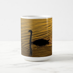 Goldener Schwan Untersetzer Kaffeetasse