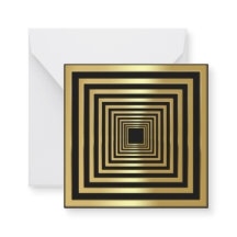 Goldener schwarzer Quadrat mit elegantem 3D-Effekt