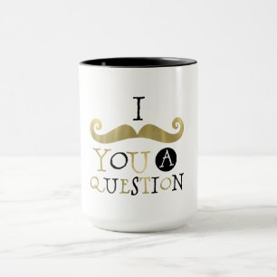 Goldener schwarzer Schnurrbart Tasse