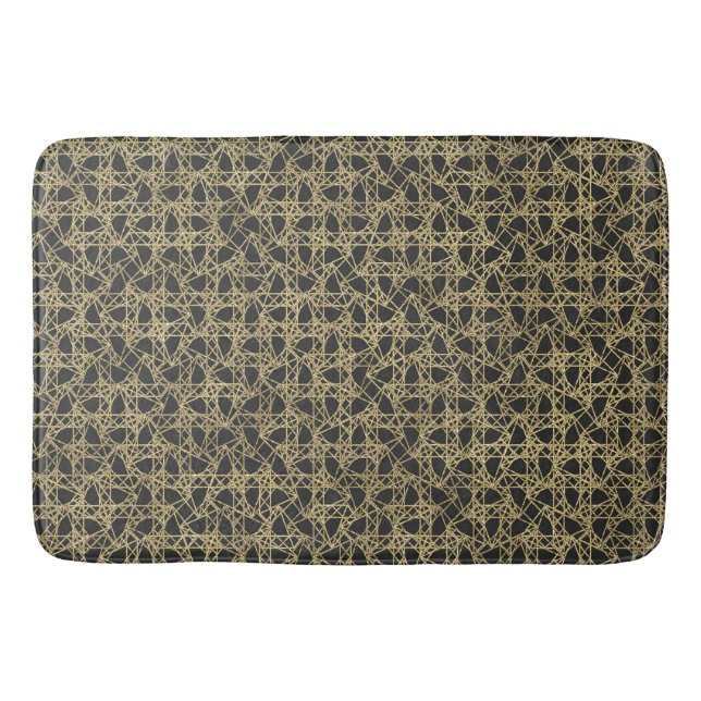 Goldener Scratch Golden Modern Glamour Einzigartig Badematte (Vorderseite)