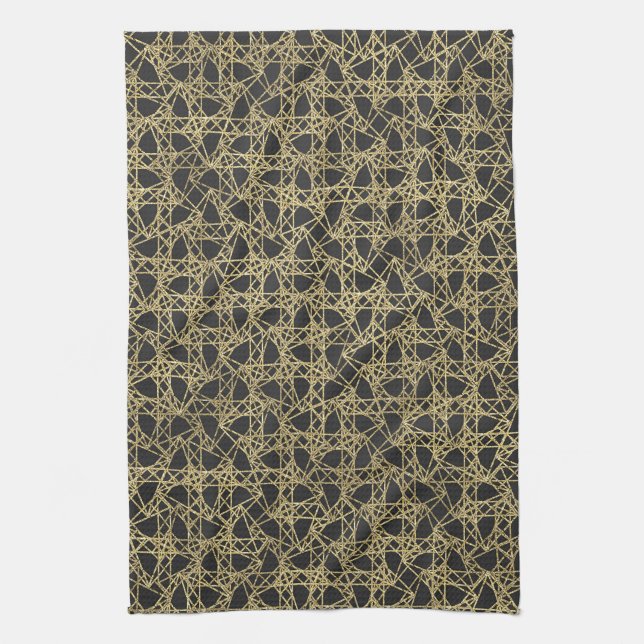 Goldener Scratch Golden Modern Glamour Einzigartig Handtuch (Vertikal)