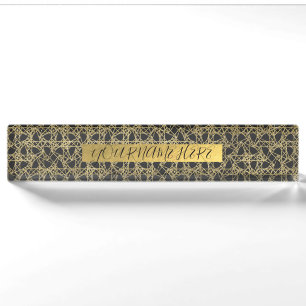 Goldener Scratch Golden Modern Glamour Einzigartig Namensplakette