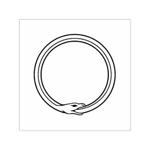 Goldener Selbst Ouroboros Schlange, der Permastempel
