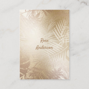 Goldener Shine-botanisches tropisches Visitenkarte