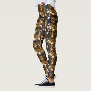 "Goldener Sieg: Netball in einem glänzenden Netz g Leggings