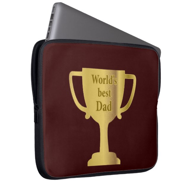 Goldener Sieg über den besten Vater der Welt Laptopschutzhülle (Vorne Rechts)