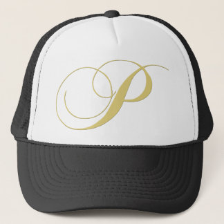 Goldener Single des Monogramm-Buchstabe-P Truckerkappe