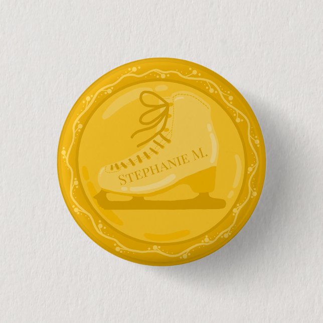 Goldener Skate Medallion Button (Vorderseite)