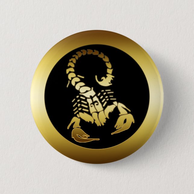 GOLDENER SKORPION BUTTON (Vorderseite)