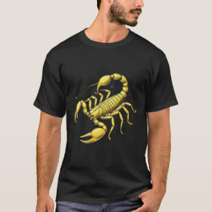 Goldener Skorpion-Zodiak-Entwurf mit Ornamenten T-Shirt