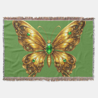 Goldener Smaragd-Kristall-Schmetterling Decke