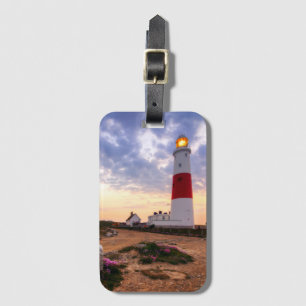 Goldener Sonnenaufgang an Leuchtturm Portlands Gepäckanhänger