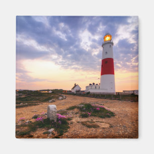 Goldener Sonnenaufgang an Leuchtturm Portlands Magnet