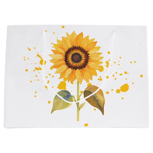 Goldener Sonnenaufgang Große Geschenktüte (Vorderseite)