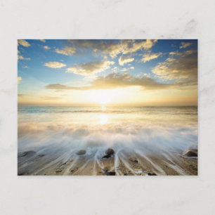 Goldener Sonnenaufgang Postkarte