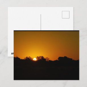 Goldener Sonnenaufgang Postkarte