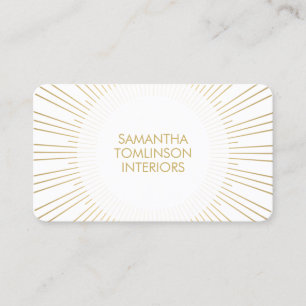 Goldener Sonnenbrand auf dem Design des Designers Visitenkarte