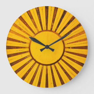Goldener Sonnenstrahl Große Wanduhr