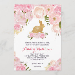 Goldener Sonnentag, rosa Blumenladen, Einladung