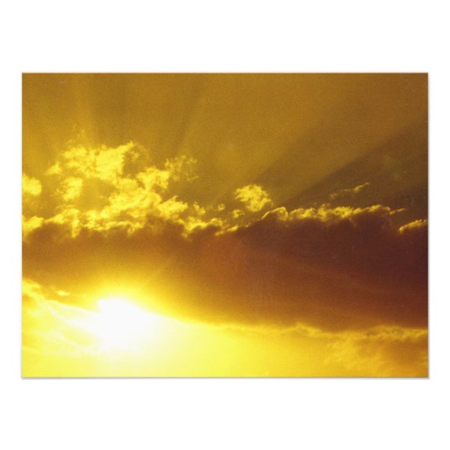 Goldener Sonnenuntergang Fotodruck (Vorne)