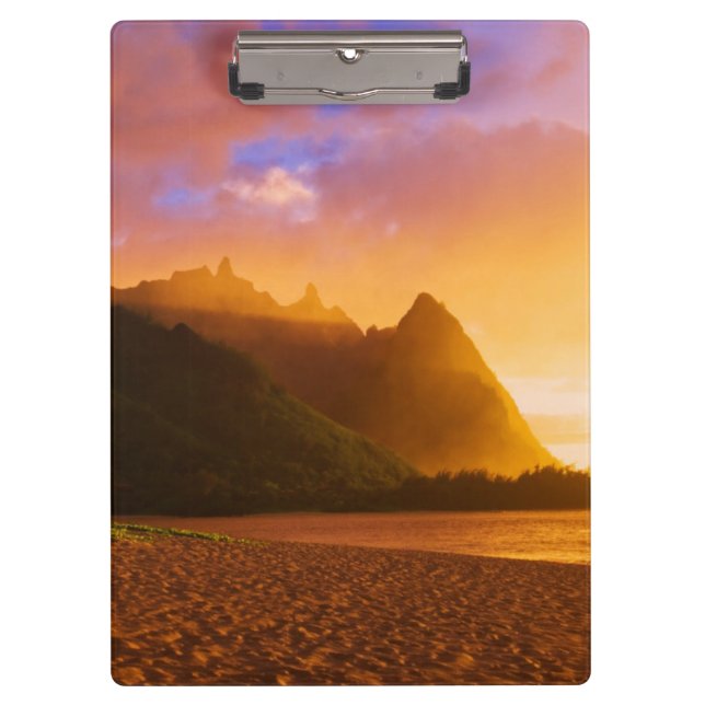 Goldener Sonnenuntergang, Hawaii Klemmbrett (Vorderseite)
