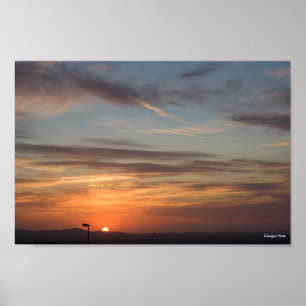 Goldener Sonnenuntergang in Sardinien - Italien Poster