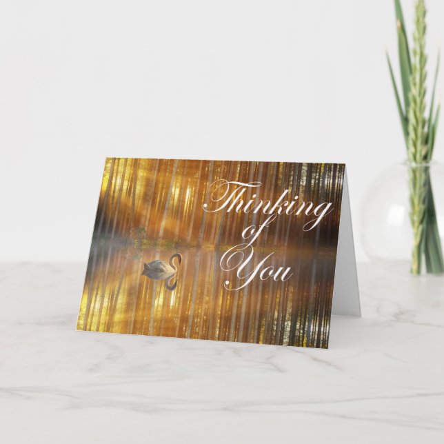 Goldener Sonnenuntergang Karte (Vorderseite)