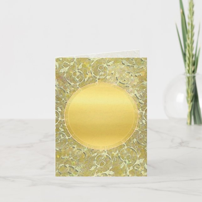 Goldener Sonnenuntergang Karte (Vorderseite)