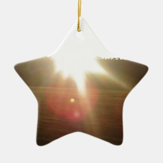 Goldener Sonnenuntergang Keramik Ornament