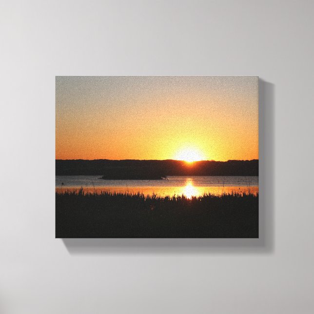 Goldener Sonnenuntergang Leinwanddruck (Vorderseite)