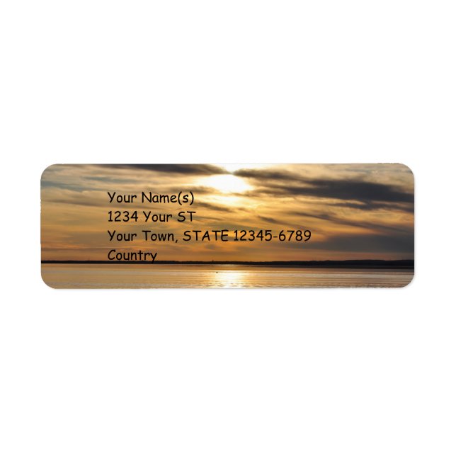 Goldener Sonnenuntergang - Rücksendeadressen-Aufkl (Vorne)
