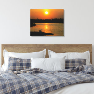 Goldener Sonnenuntergang über dem Nil - Leinwand A
