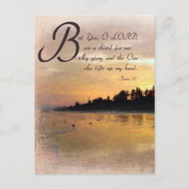 Goldener Sonnenuntergang und Psalmen / Geschenkgut Postkarte