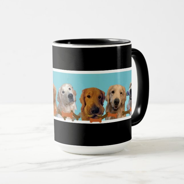 Goldener Spaß Tasse (VorderseiteRechts)