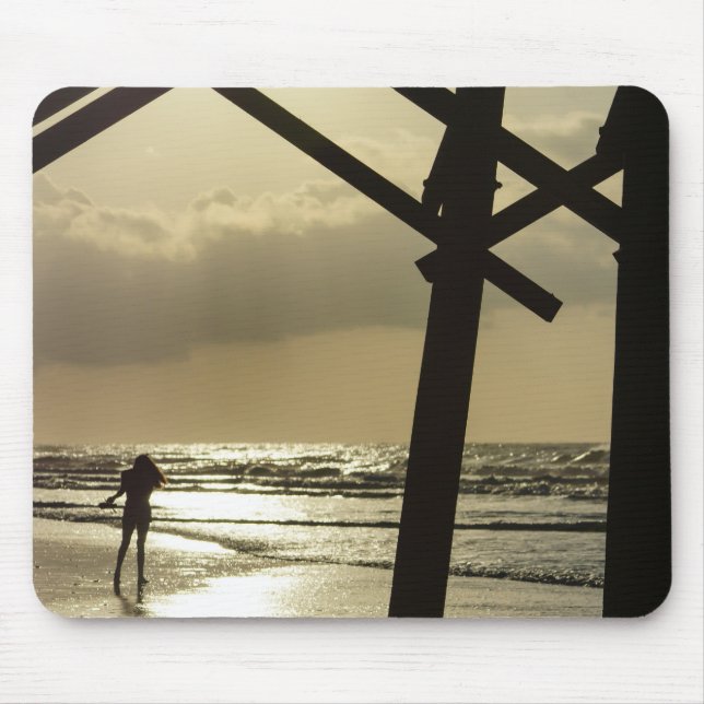 Goldener Spaziergang Mousepad (Vorne)