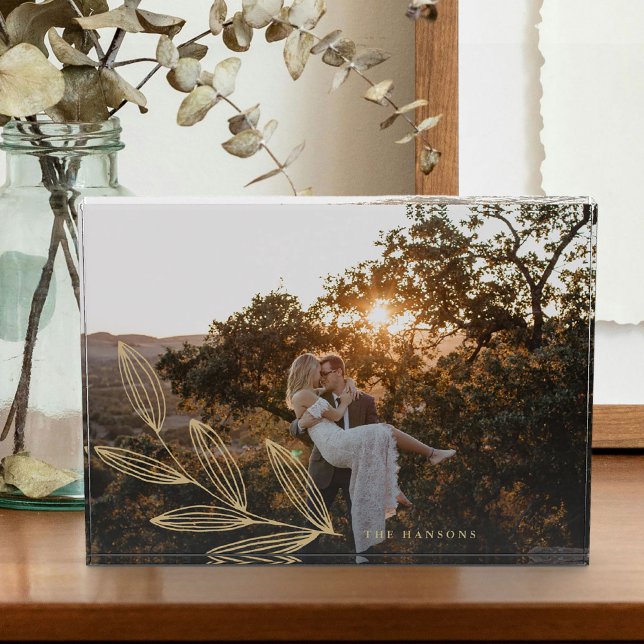 Goldener Spross Custom Fotoblock (Gold Sprout Custom Photo Block)
