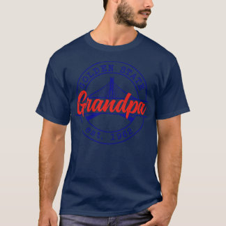 Goldener Staat Opa blau T-Shirt