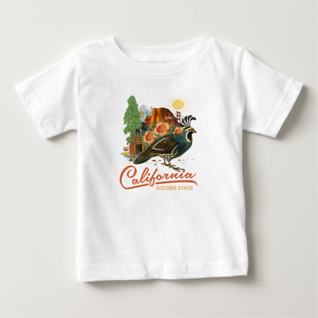 Goldener Staats-historische Baby T-shirt (Vorderseite)